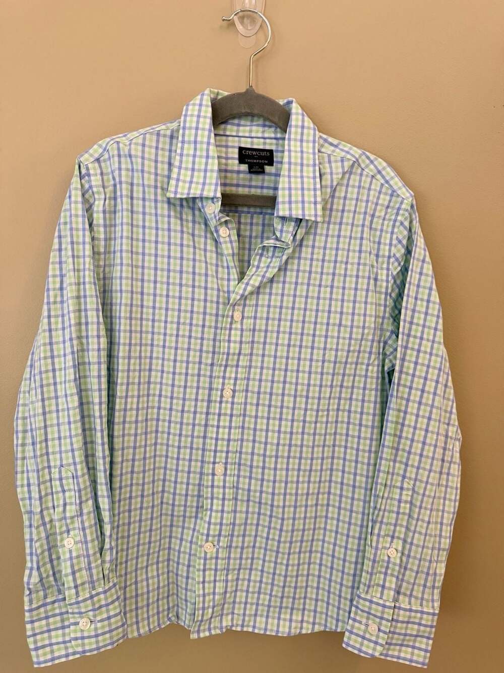 Crewcuts by J. Crew Thompson Boys Gingham Button Down Shirt Size 10